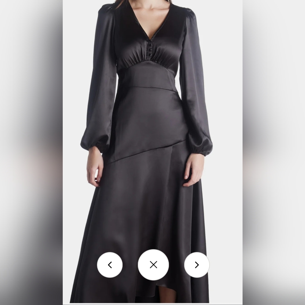 Spring + Mercer Long Satin Dress